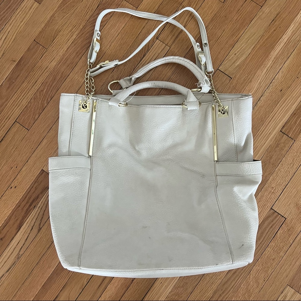 Olivia and Joy ivory faux leather purse